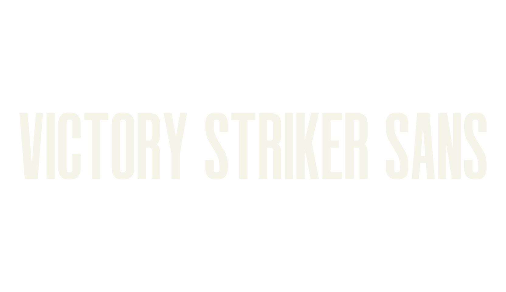 Victory Striker Sans, football font preview