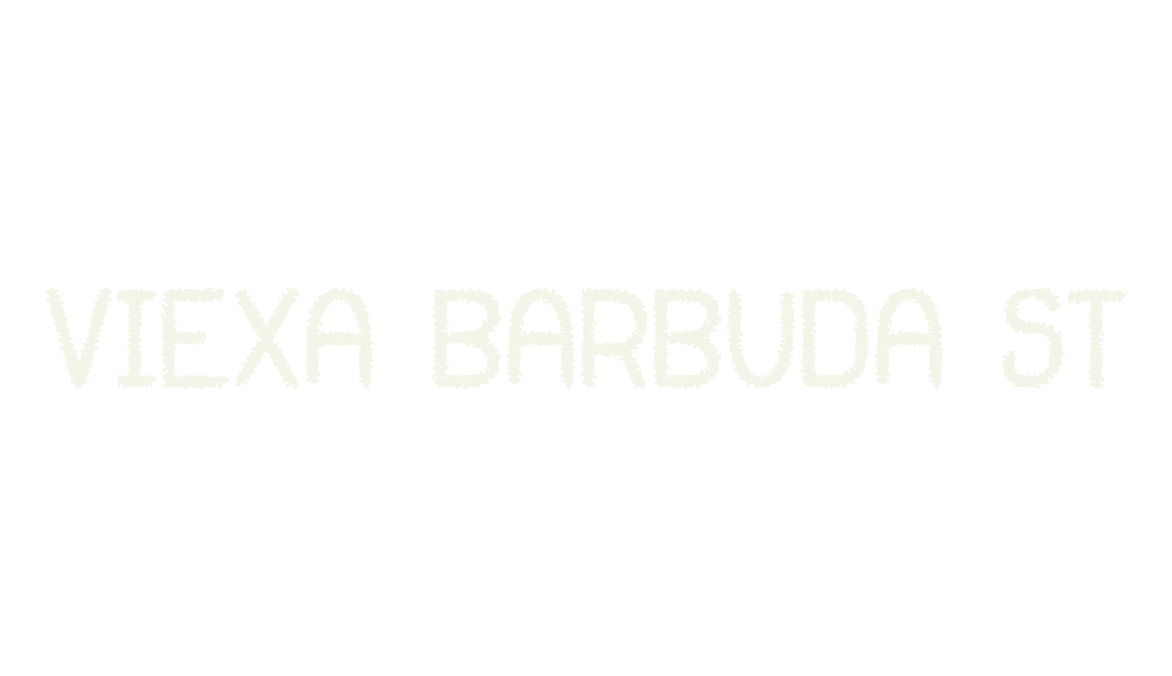 Viexa Barbuda St, fancy font preview