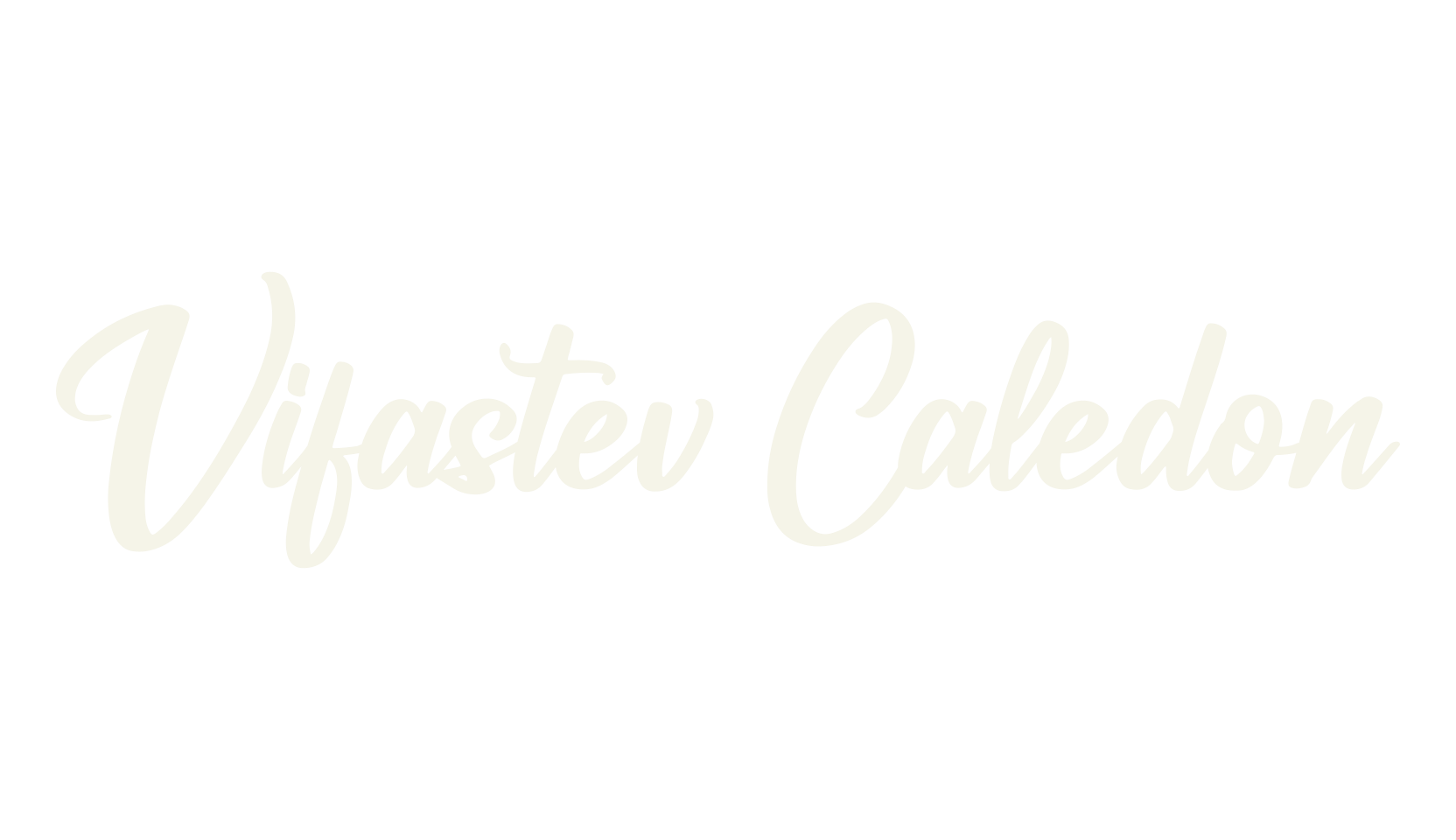 Vifastev Caledon, script font preview