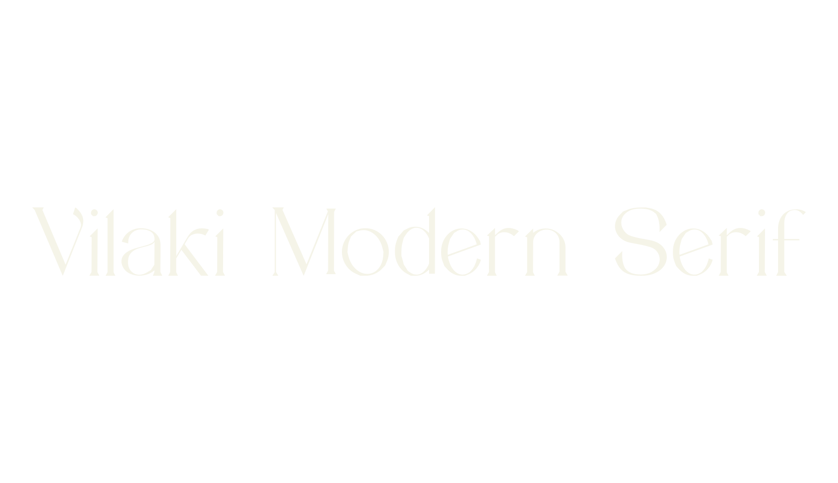 Vilaki Modern Serif, serif font preview