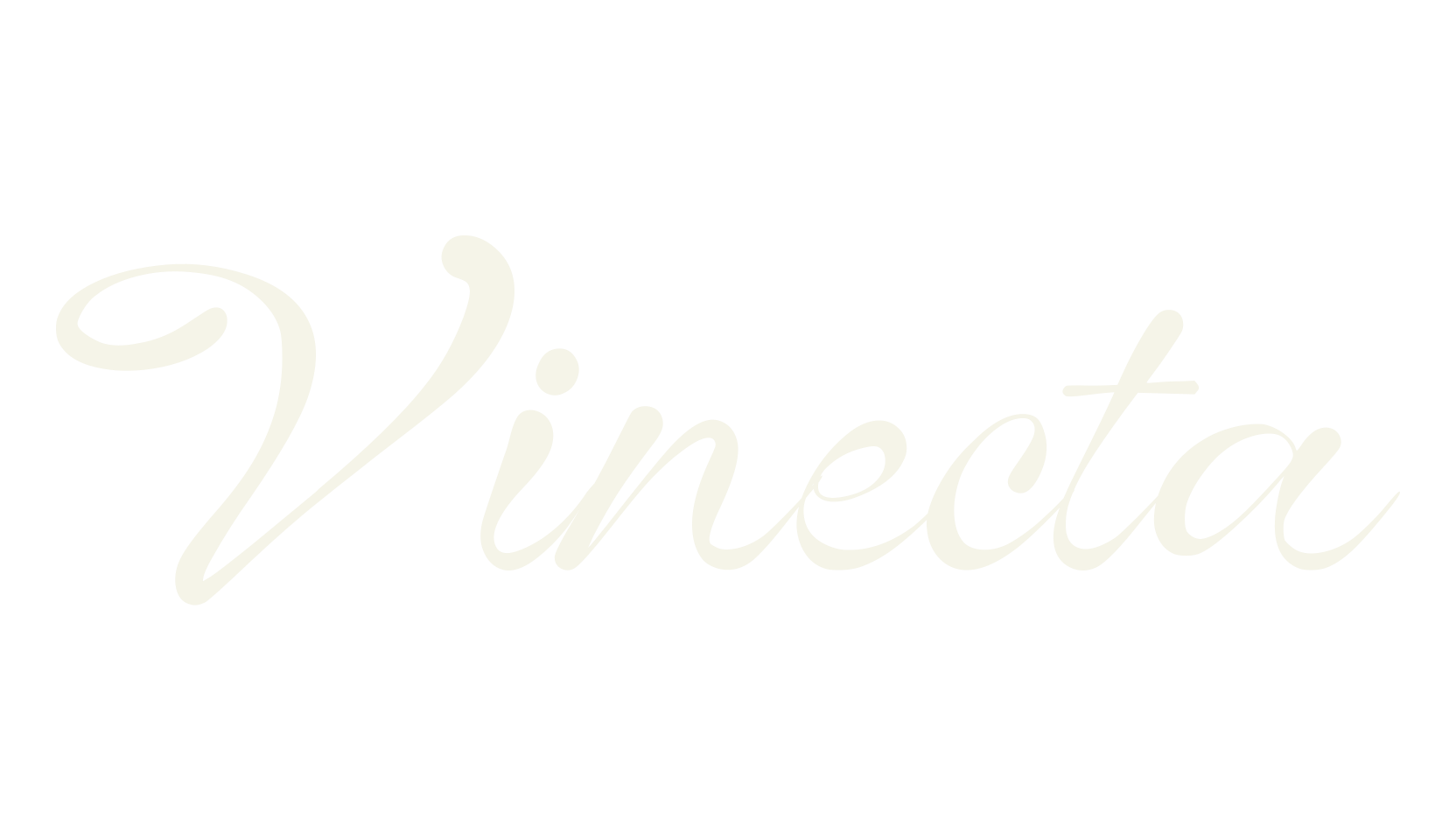 Vinecta, cursive font preview