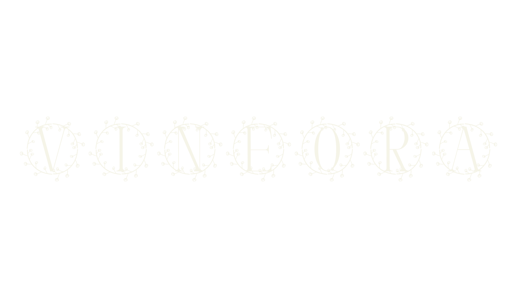 Vineora, monogram font preview