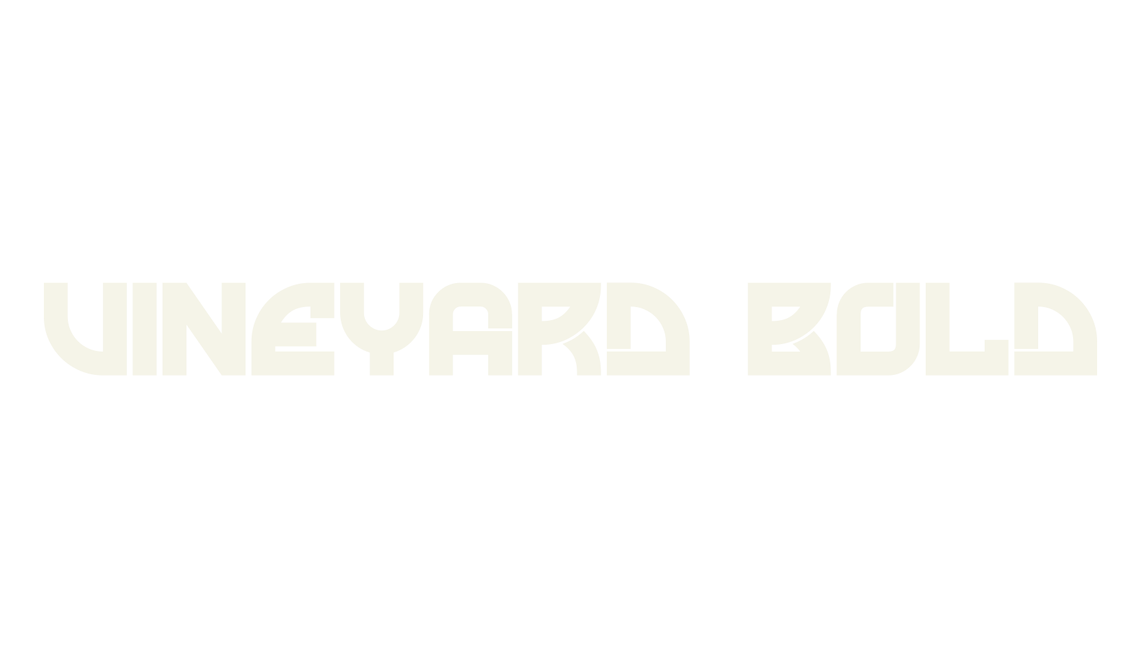 Vineyard Bold, fancy font preview