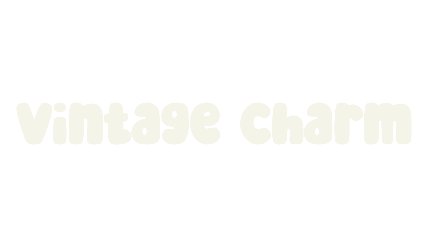 Vintage Charm, bubble letters font preview
