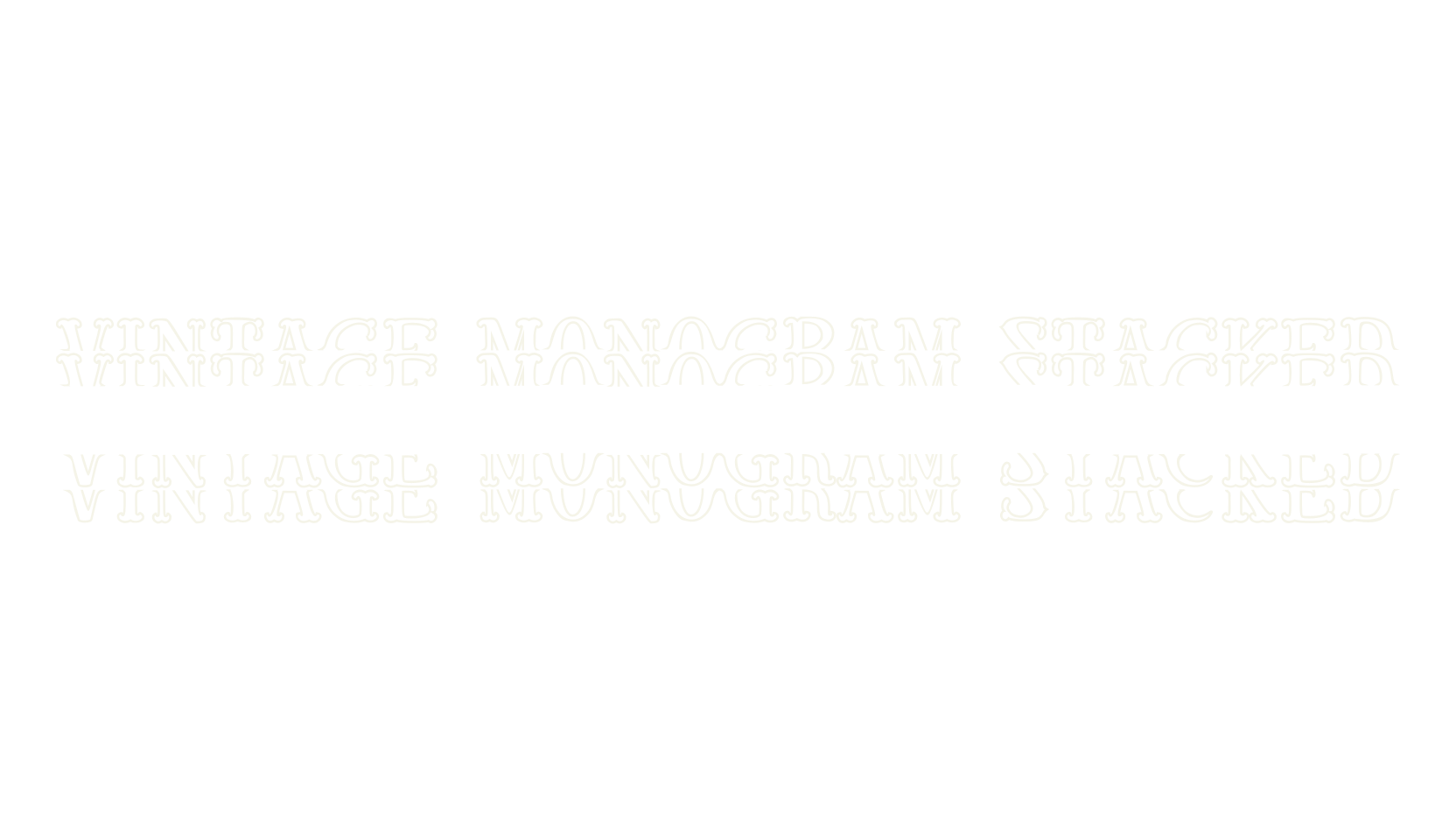 Vintage Monogram Stacked, monogram font preview