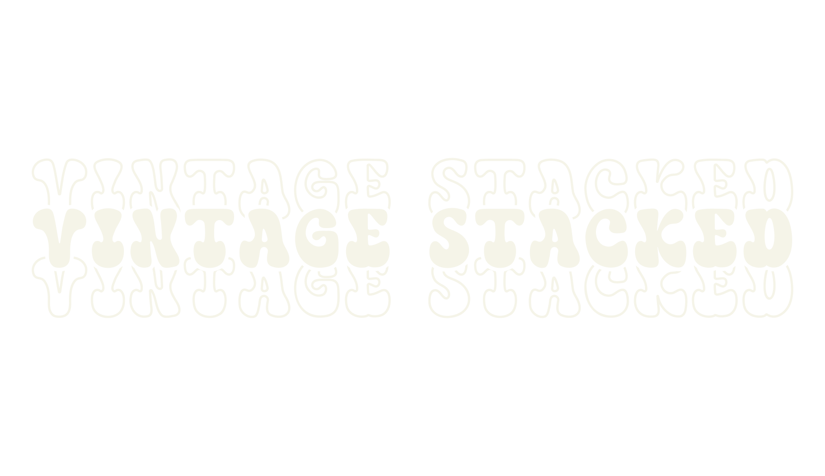 Vintage Stacked, vintage font preview