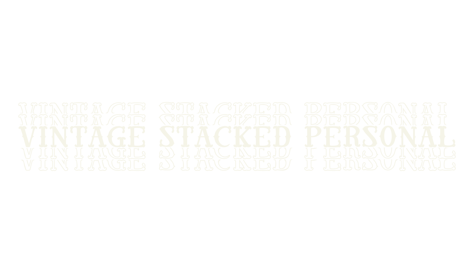Vintage Stacked Personal, vintage font preview