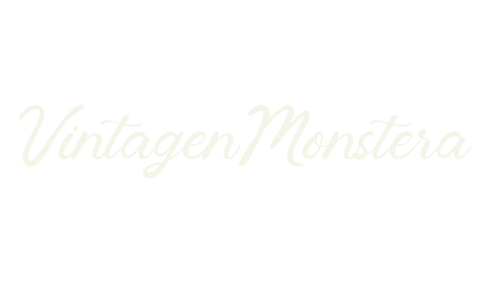 VintagenMonstera, cursive font preview