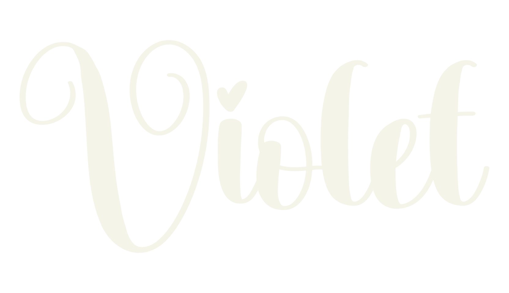 Violet, calligraphy font preview