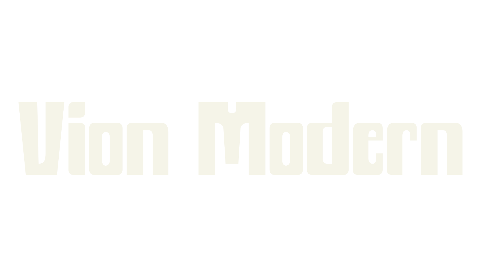 Vion Modern, bold font preview