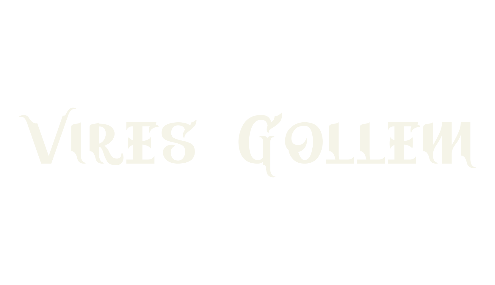 Vires Gollem, tattoo font preview