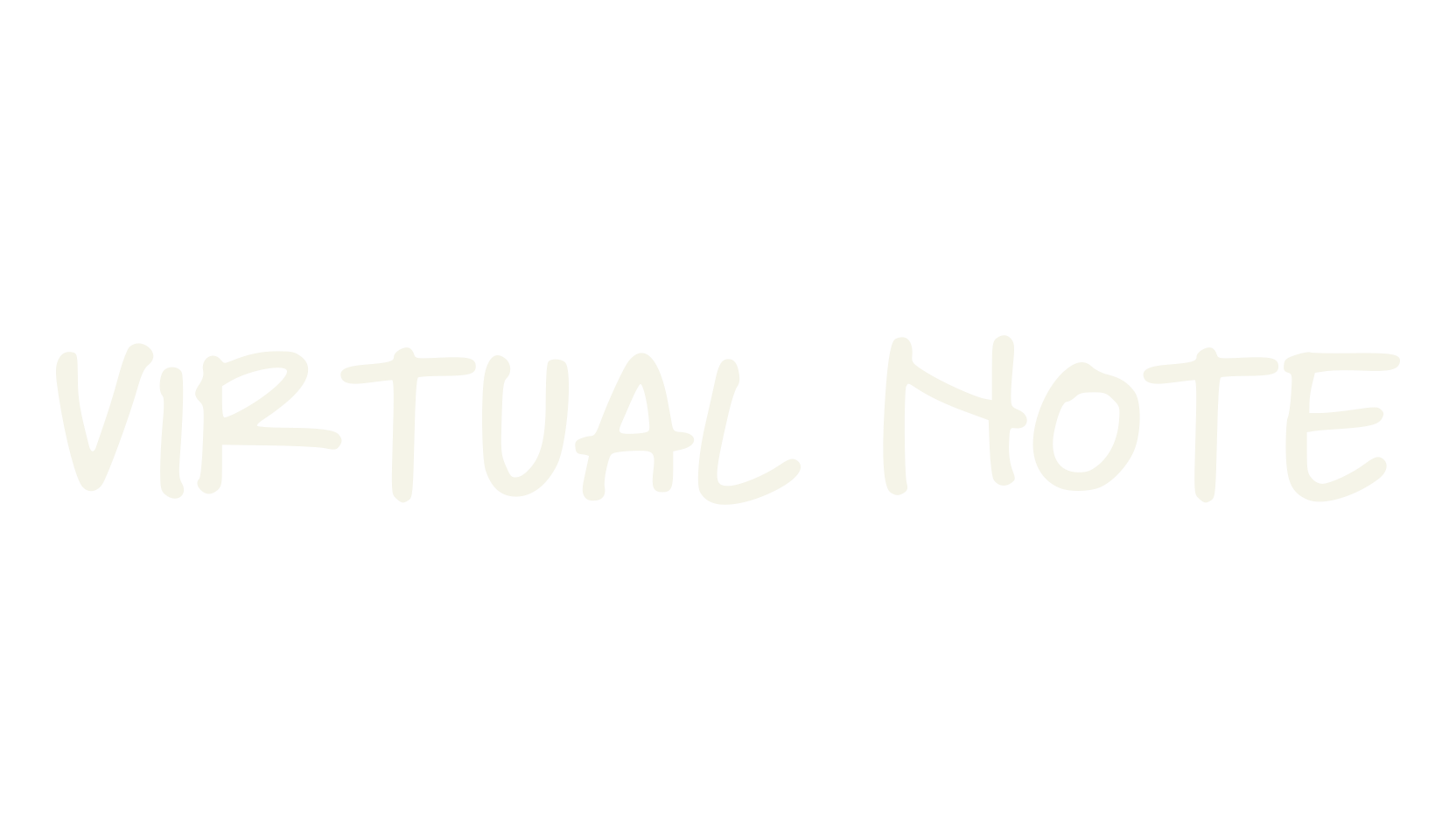 Virtual Note, lettering font preview