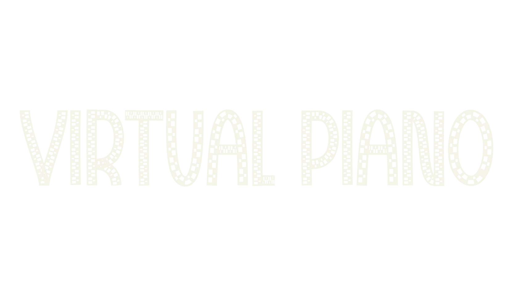 Virtual Piano, handwriting font preview