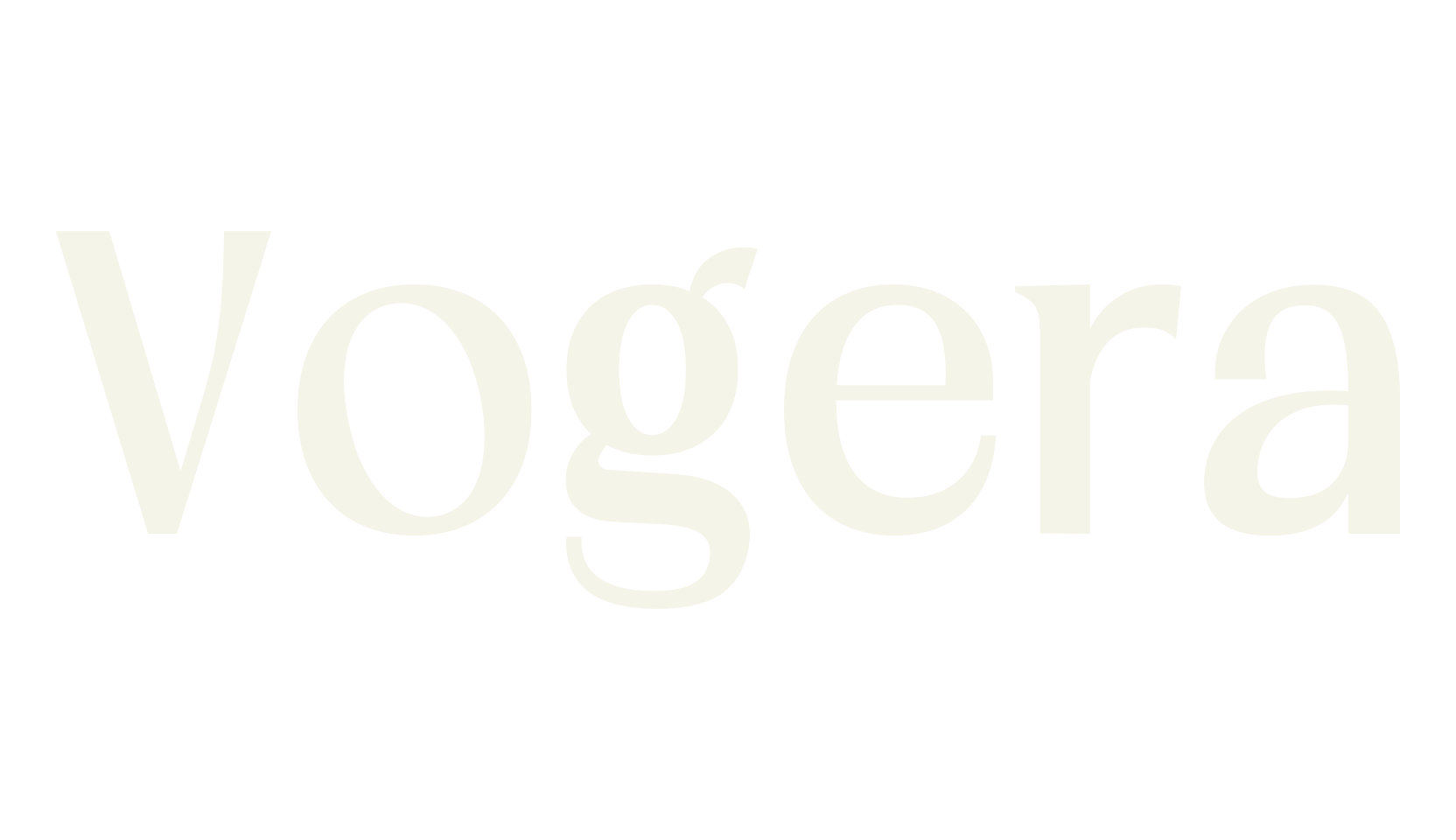 Vogera, bold font preview