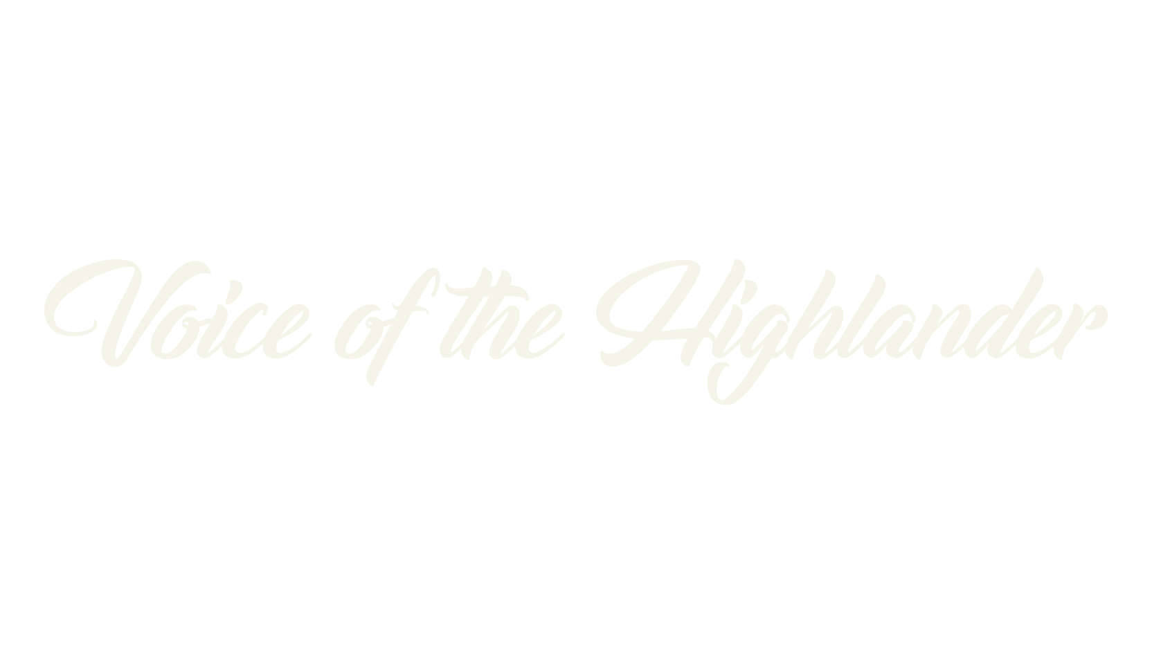 Voice of the Highlander, calligraphy font preview