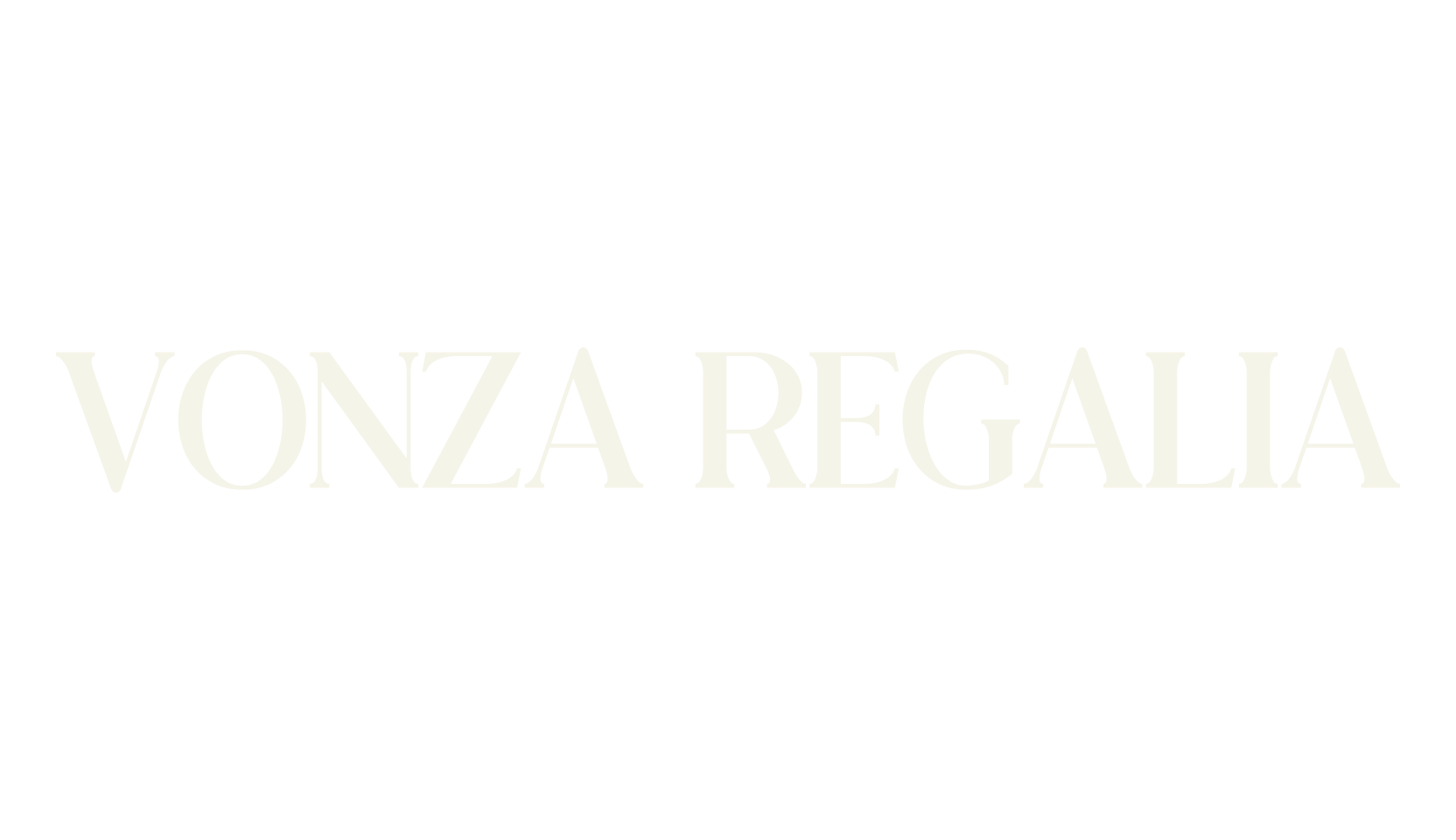 VONZA REGALIA, serif font preview