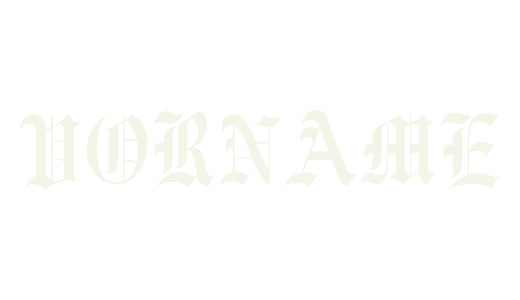Vorname, fantasy font preview