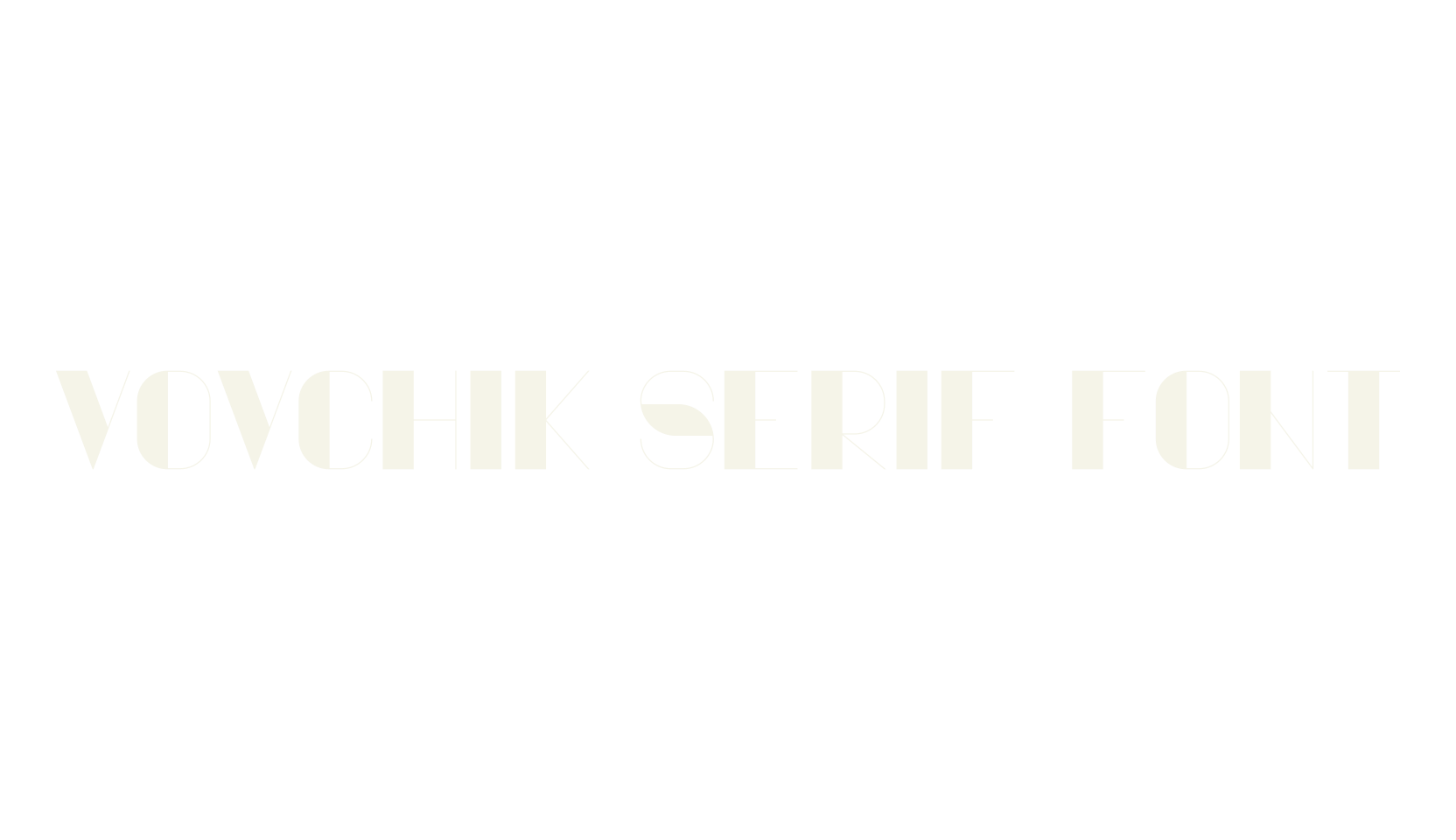 VOVCHIK SERIF FONT, creative font preview