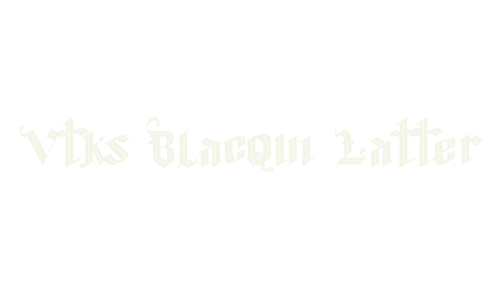 Vtks Blacqui Latter, fashion script font preview