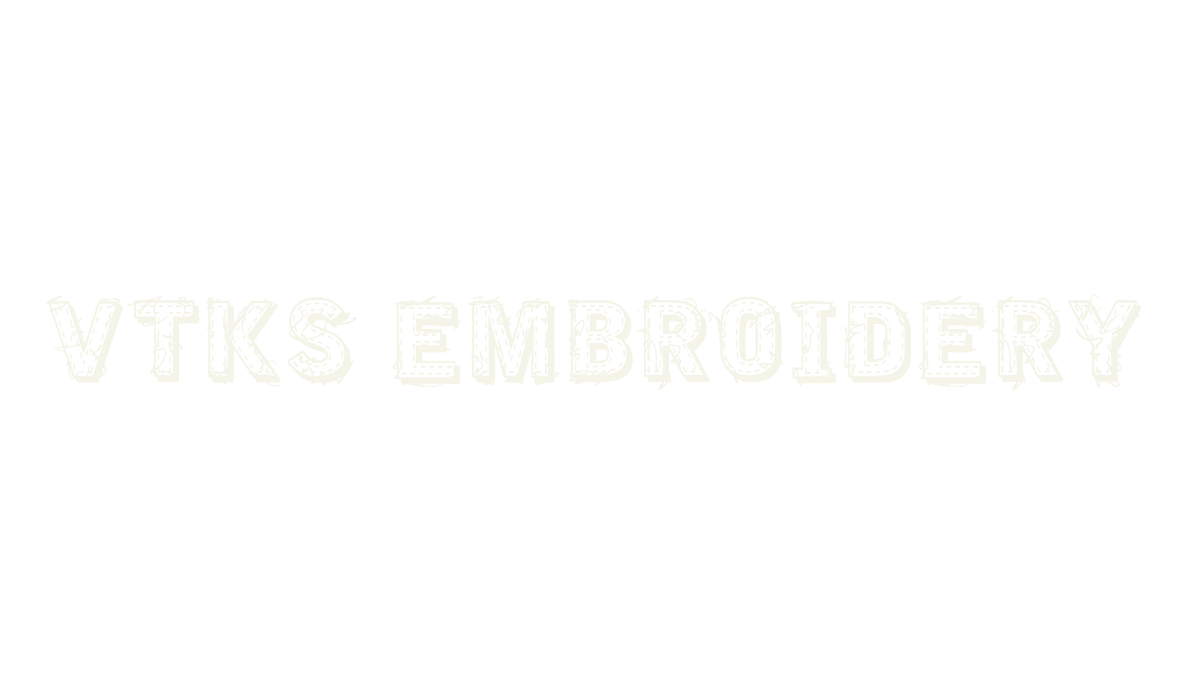 VTKS EMBROIDERY, display market font preview
