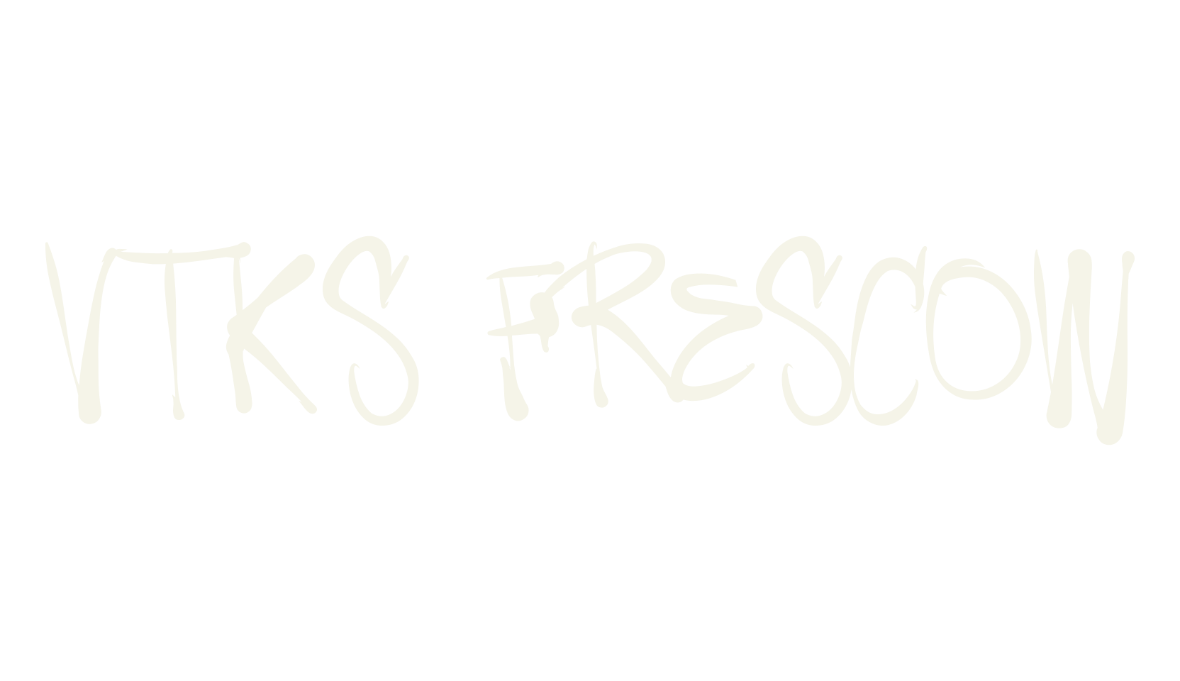vtks Frescow, handwritten font preview
