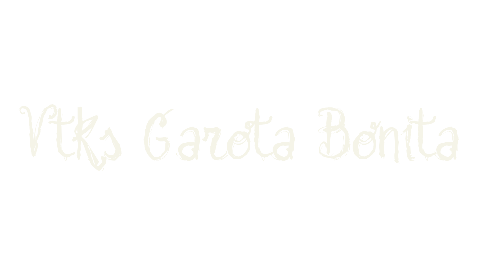 Vtks Garota Bonita, fashion script font preview