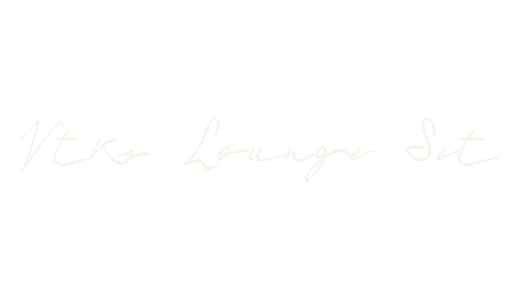 Vtks Lounge Set, handwritten font preview