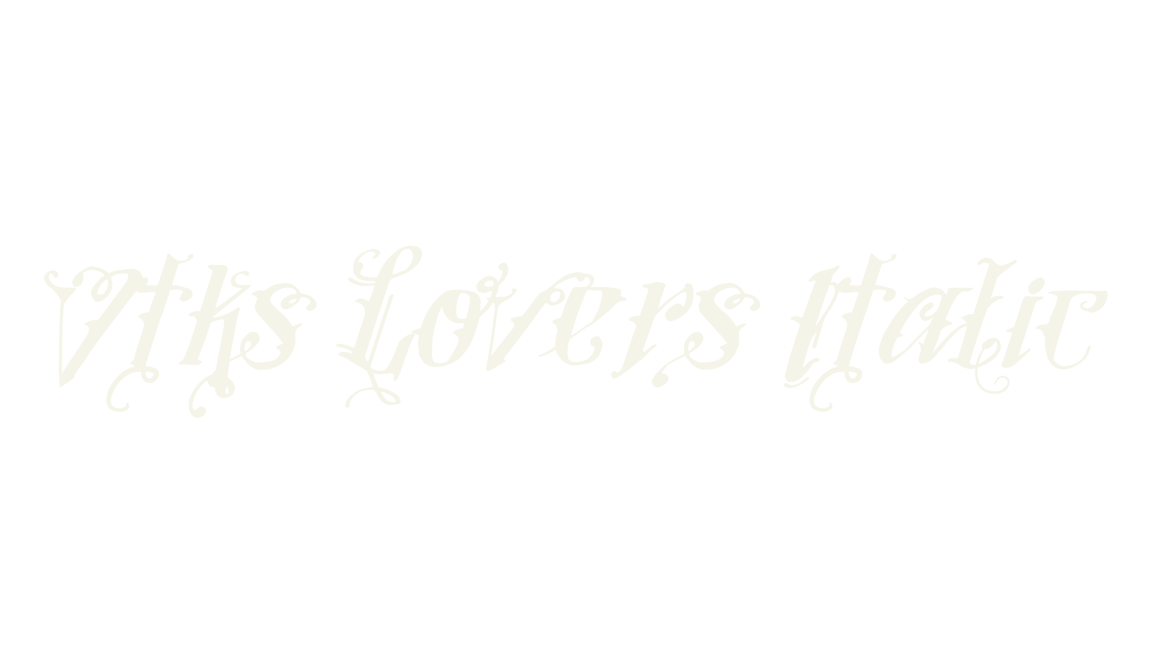Vtks Lovers Italic, fashion script font preview