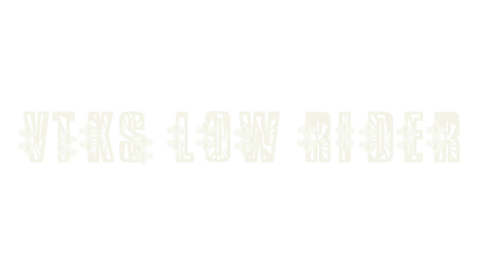 VTKS Low Rider, display market font preview