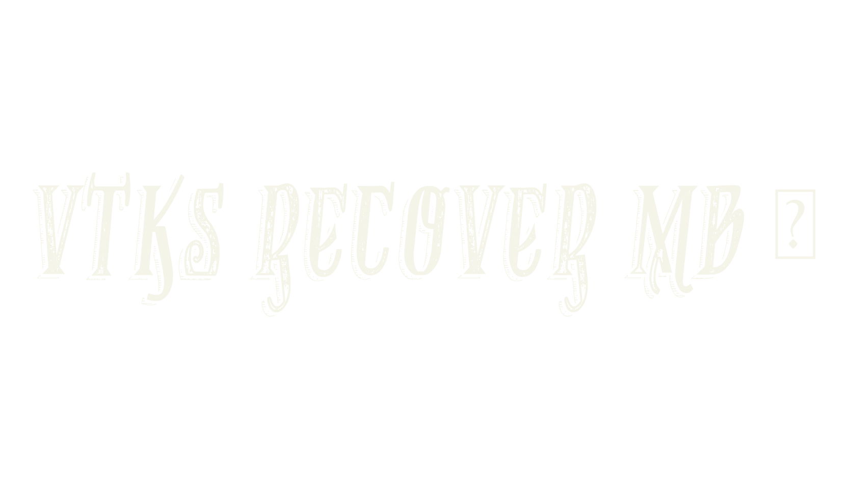 VTKS RECOVER MB 1, display market font preview