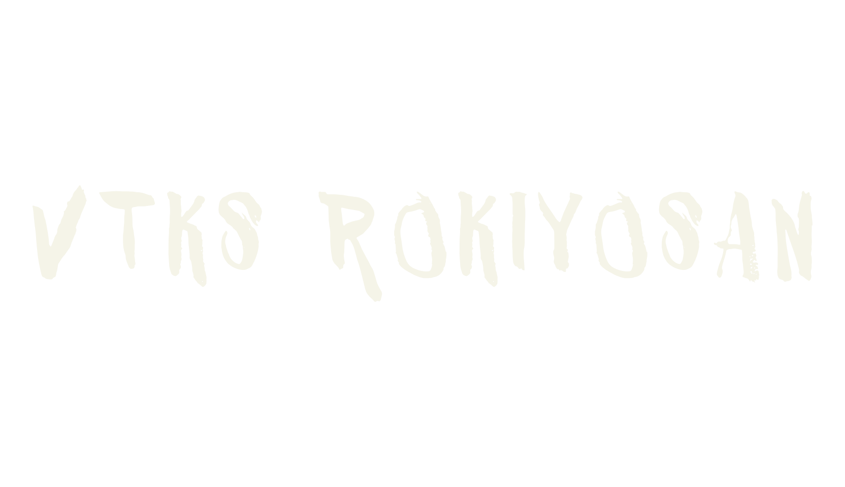 VTKS ROKIYOSAN, handwritten font preview