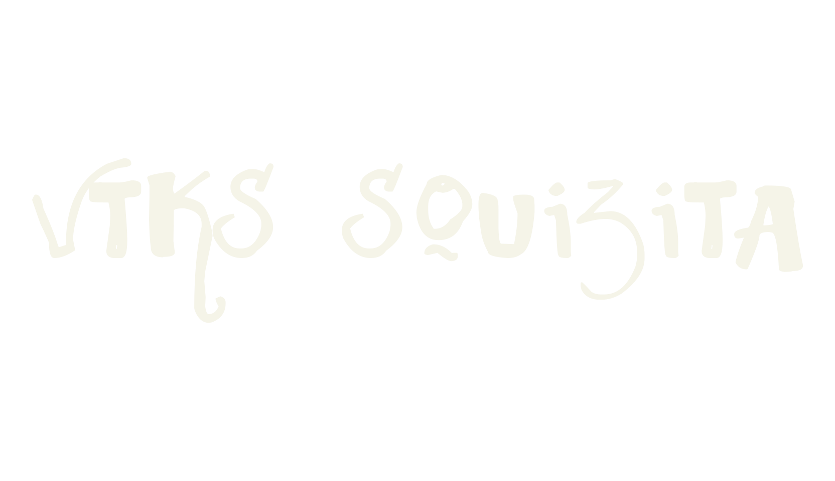 Vtks Squizita, handwritten font preview