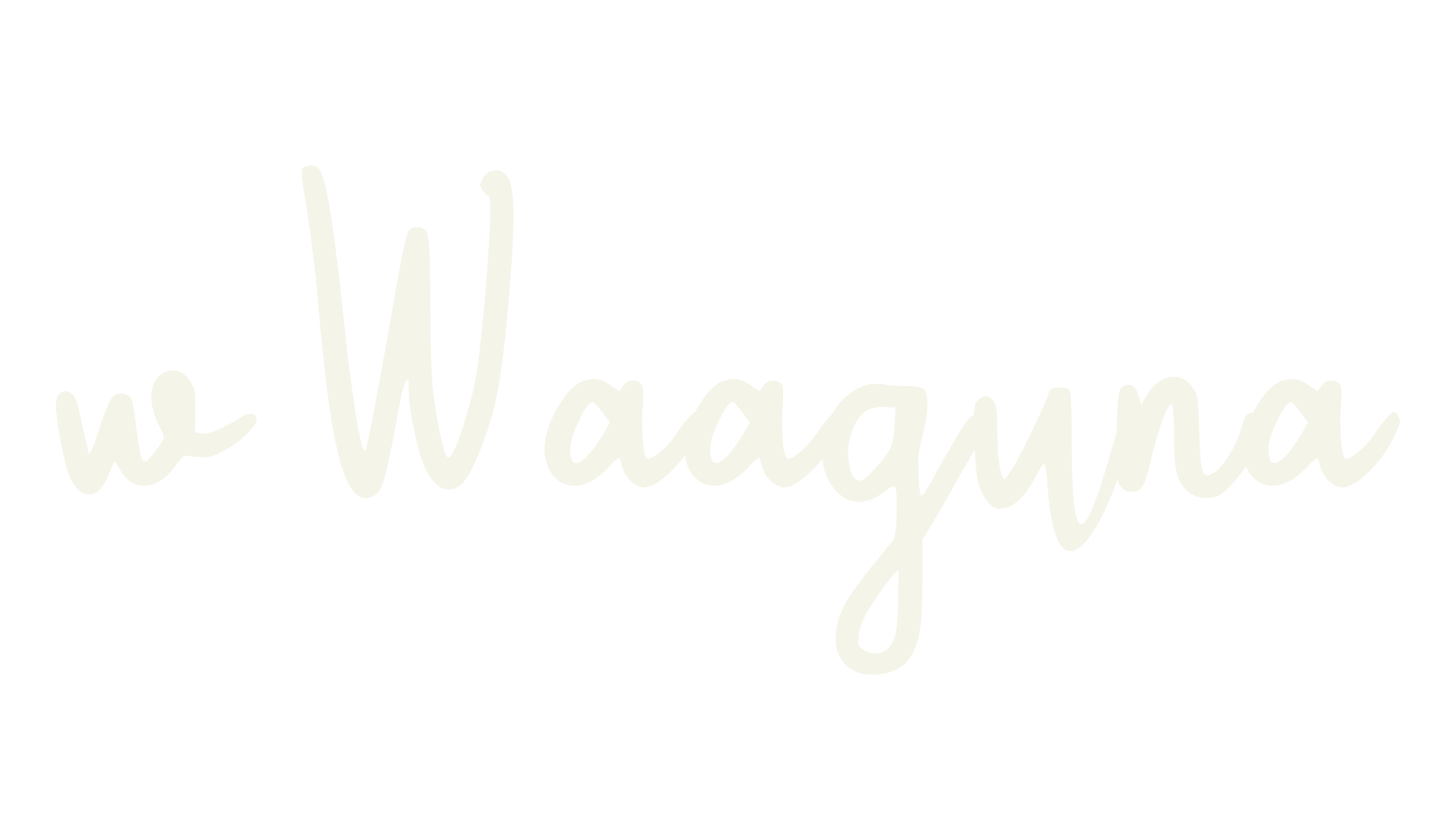 w Waaguna, fashion script font preview