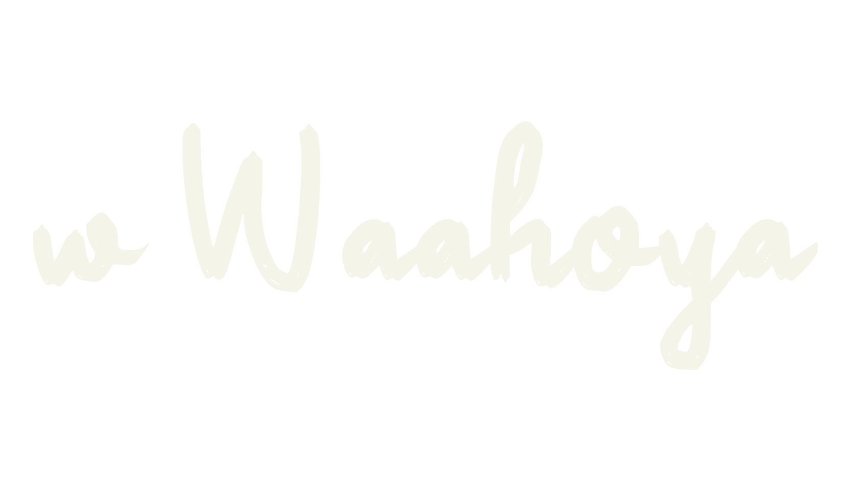 w Waahoya, cursive font preview