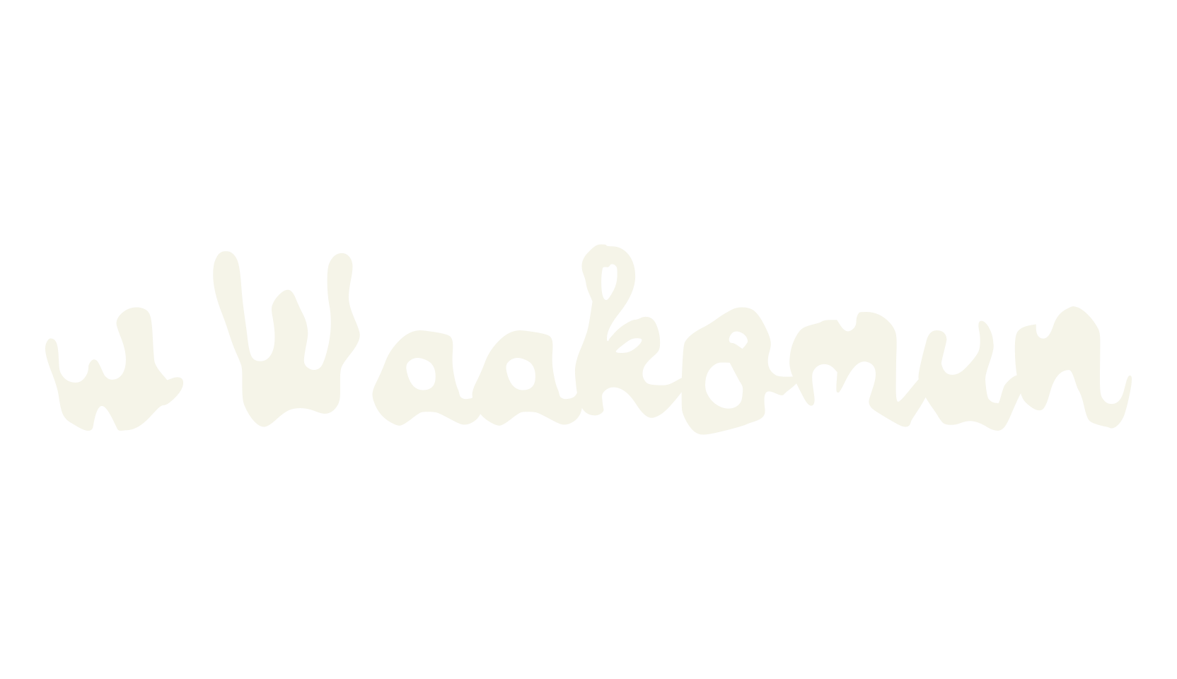 w Waakomun, fashion script font preview