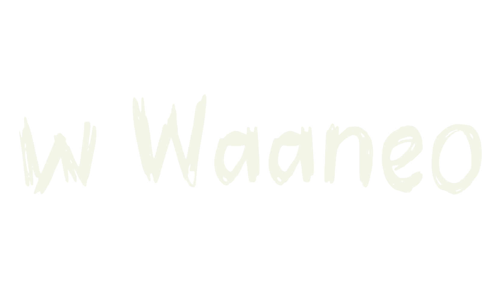 w Waaneo, handwritten font preview
