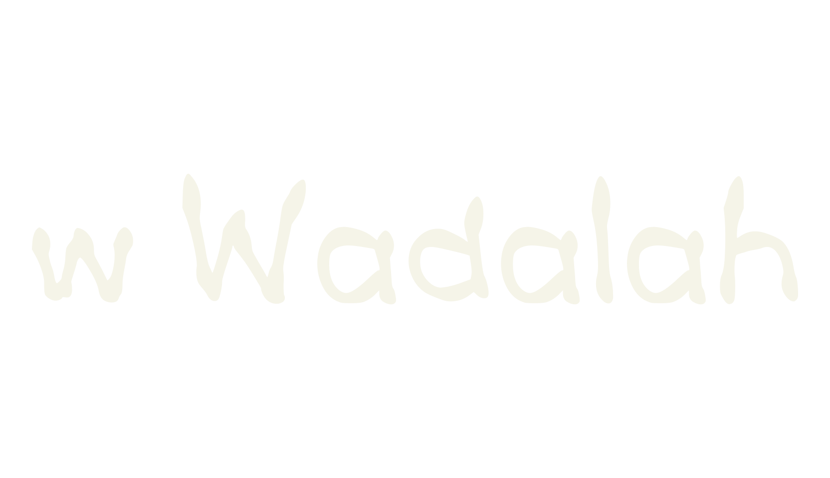 w Wadalah, handwritten font preview