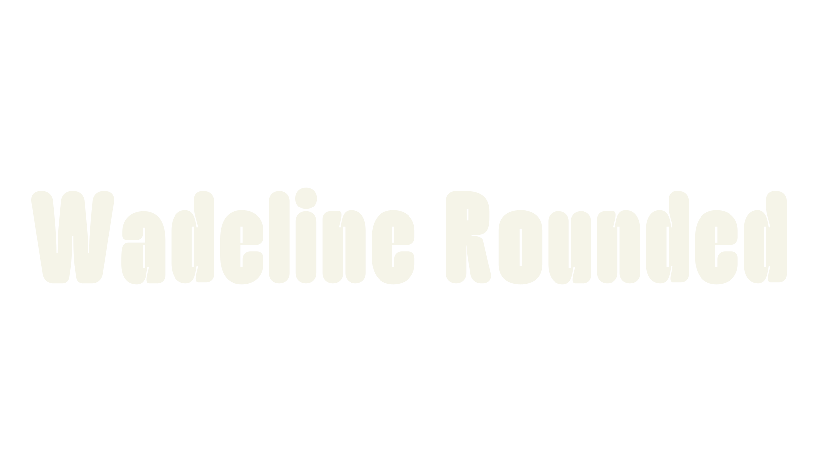 Wadeline Rounded, condensed font preview