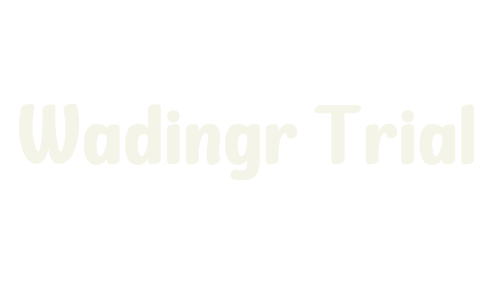 Wadingr Trial, sans serif font preview