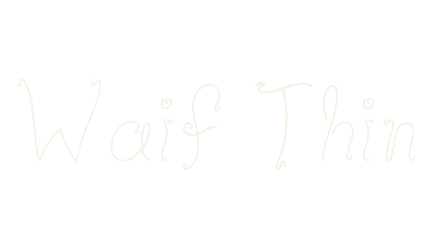 Waif Thin, handwritten font preview