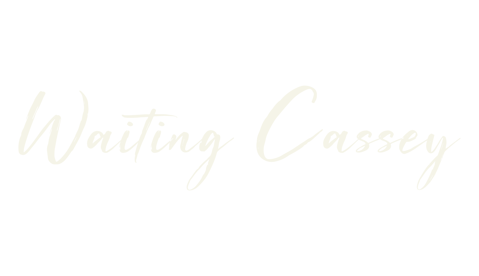 Waiting Cassey, handwriting font preview