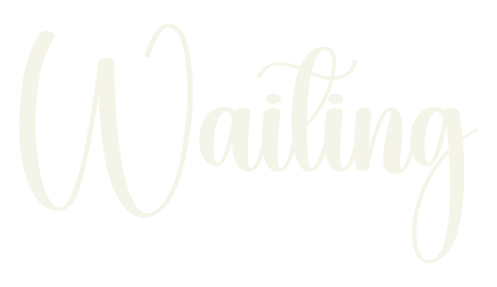 Waiting, calligraphy font preview