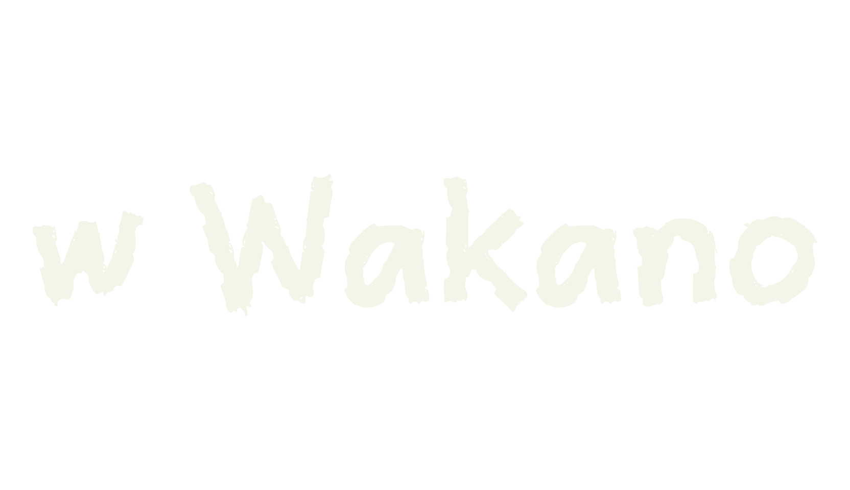 w Wakano, handwritten font preview