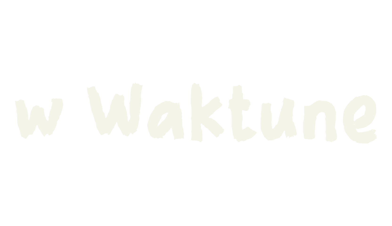 w Waktune, handwritten font preview