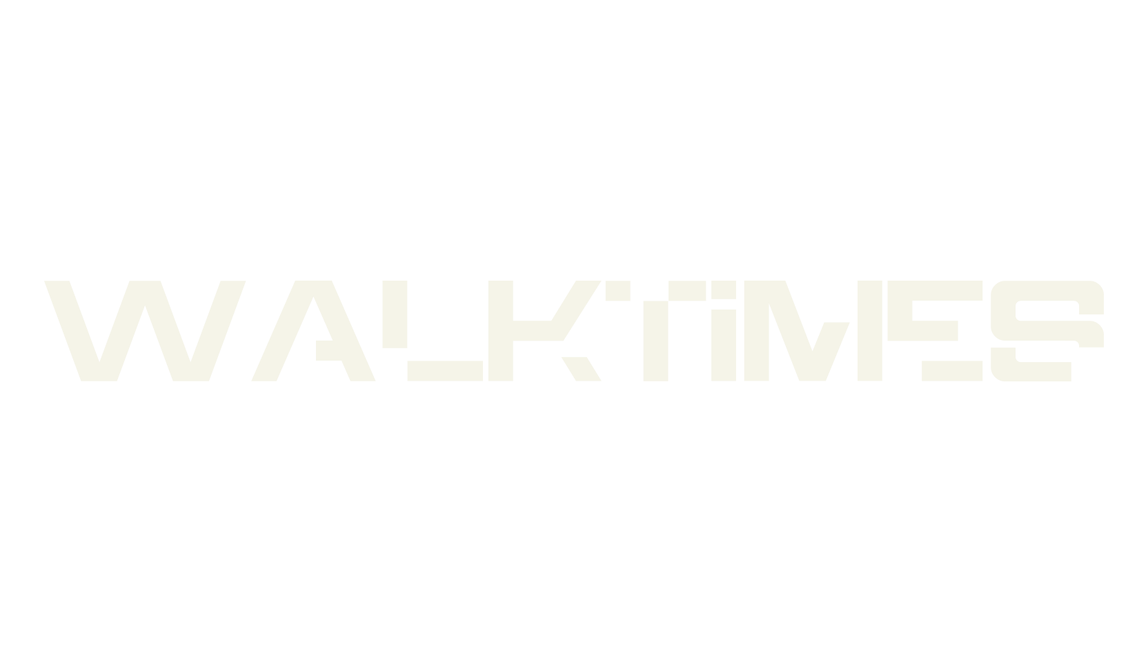 Walktimes, logo font preview