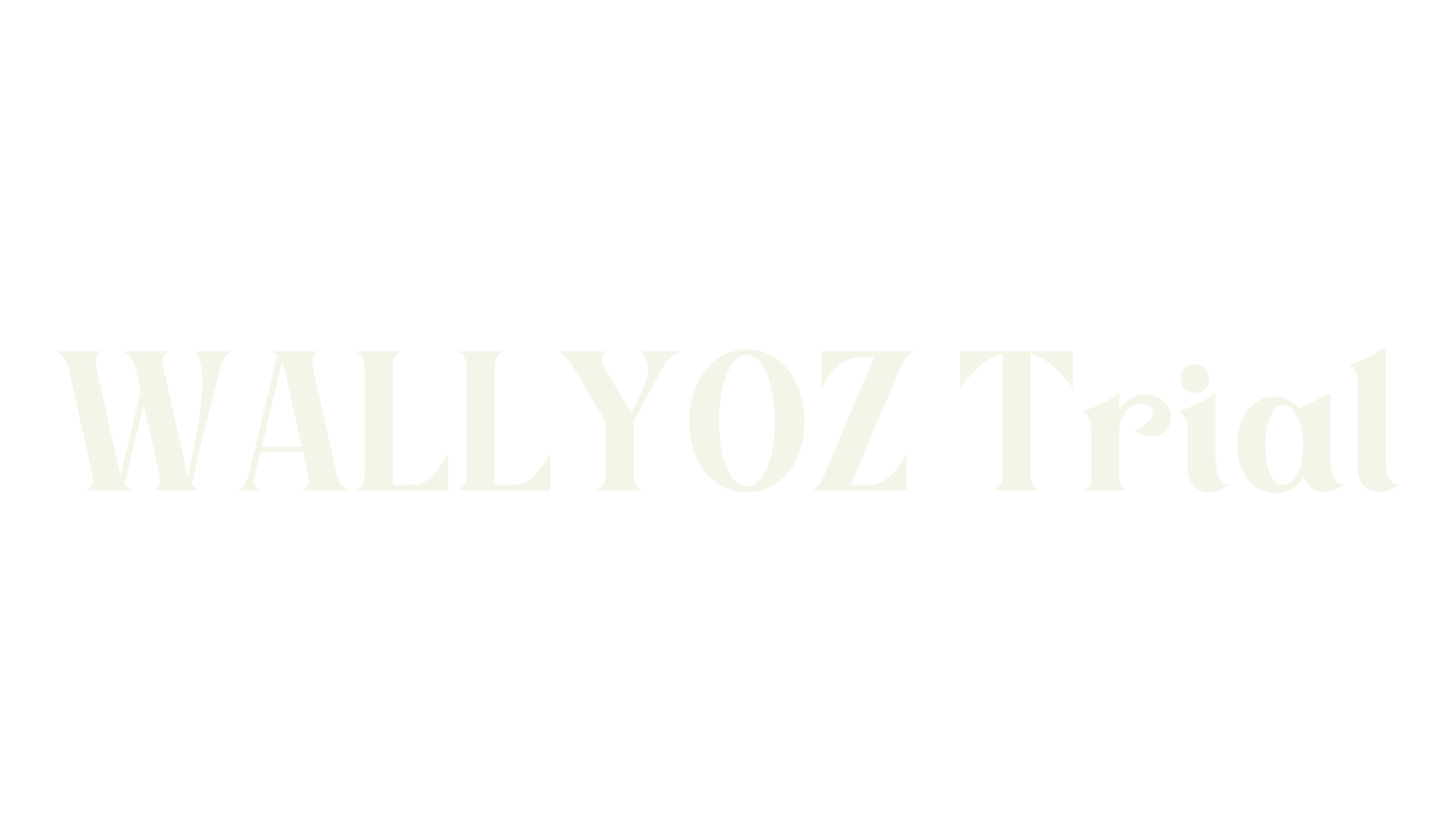 WALLYOZ Trial, elegant font preview