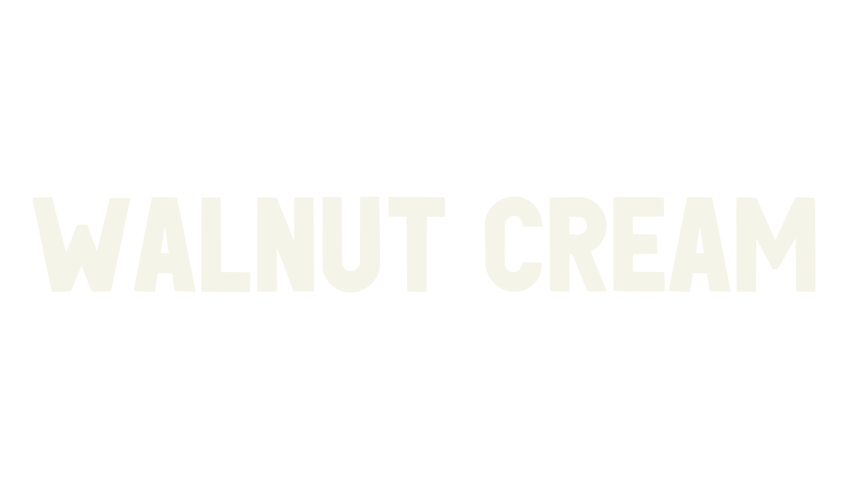 Walnut Cream, bold font preview
