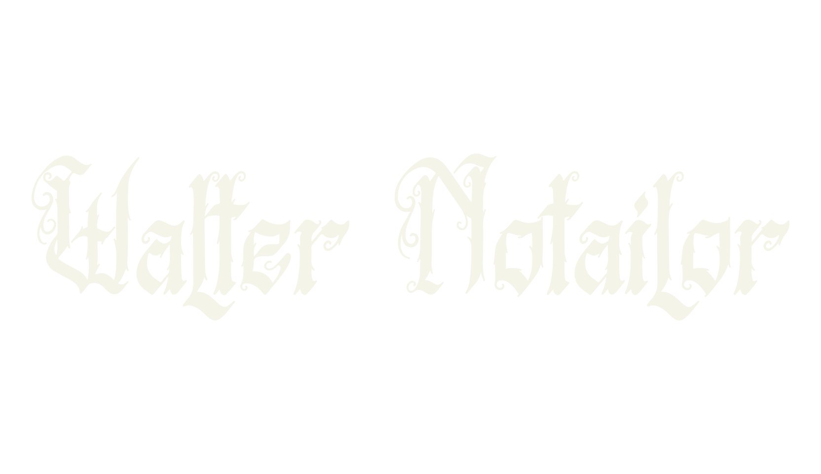 Walter Notailor, tattoo font preview