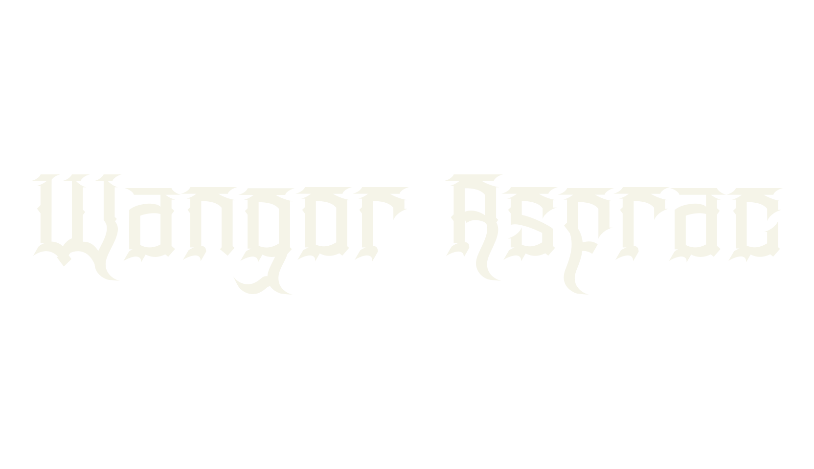 Wangor Asfrac, death metal font preview