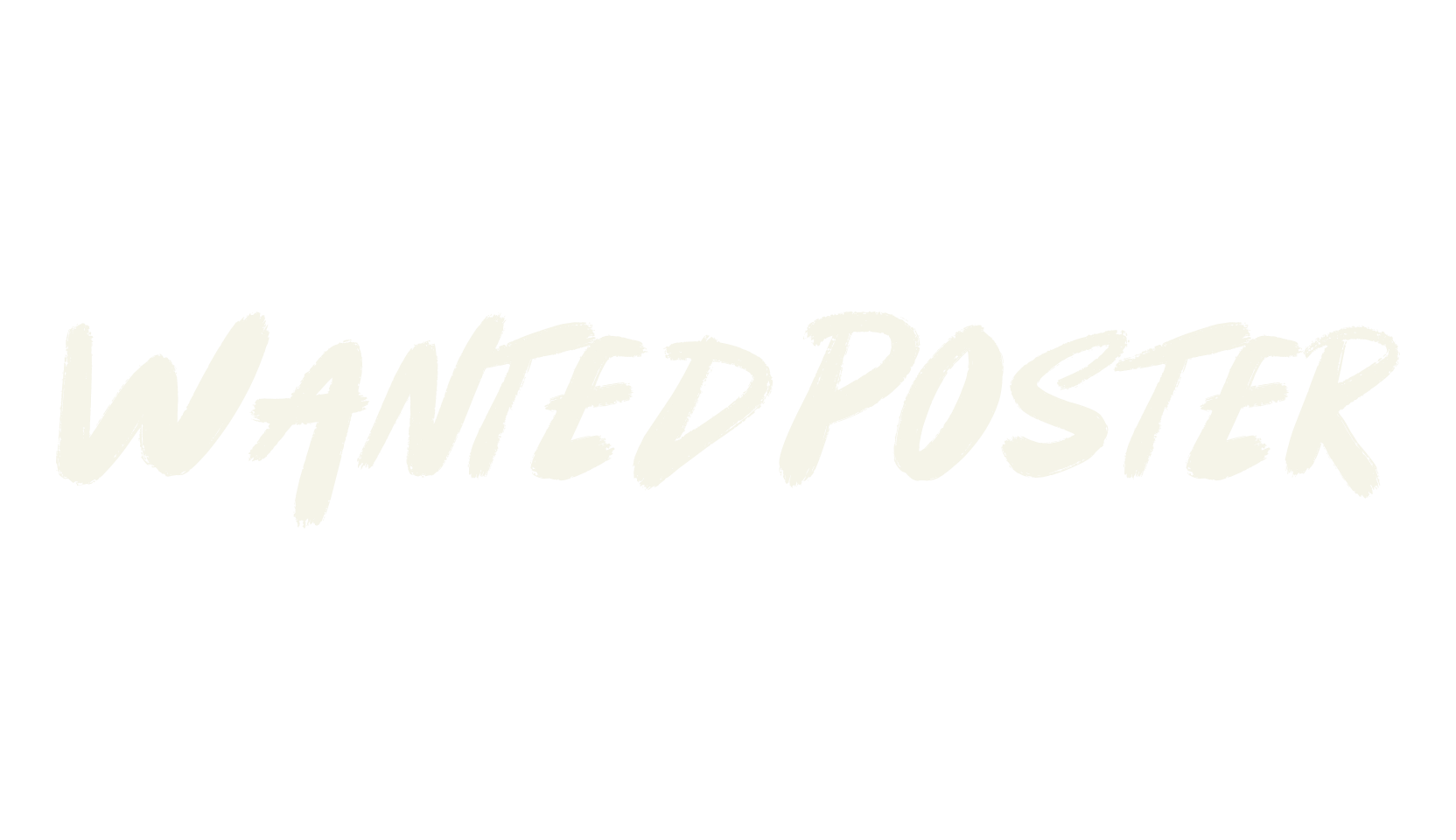 Wanted Poster, handwritten font preview